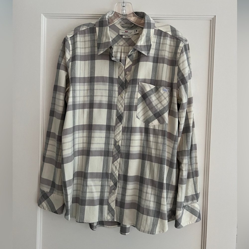 Vineyard Vines Plaid Flannel Size 10